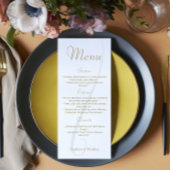 Elegant Gold Wedding Menu