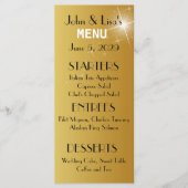 Elegant Gold Wedding Menu Kaart Custom Rack Kaart (Voorkant)