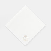 Elegant Gold Wedding Monogram Servet (Hoek)