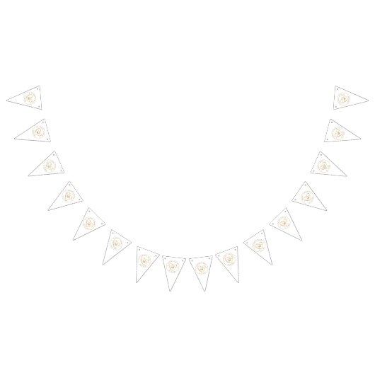 Elegant Gold Wedding Monogram Vlaggetjes (Alle)