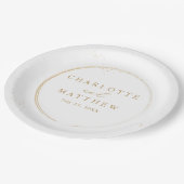 Elegant Gold Wedding Papieren Bordje (Gekanteld)