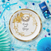 Elegant Gold Wedding Persoonlijk Papieren Bordje (Feest)