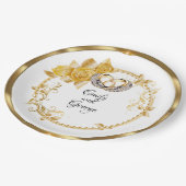 Elegant Gold Wedding Persoonlijk Papieren Bordje (Gekanteld)