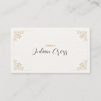 Elegant Gold Wedding Place Card Plaatskaartje