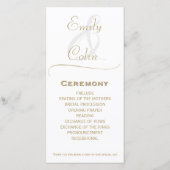 Elegant Gold Wedding Program (Voorkant)