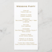 Elegant Gold Wedding Program (Achterkant)