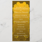 Elegant Gold Wedding Program Programmakaart (Voorkant)