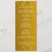 Elegant Gold Wedding Program Programmakaart (Achterkant)