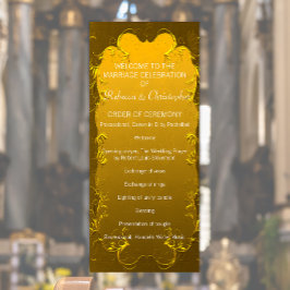 Elegant Gold Wedding Program Programmakaart