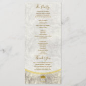 Elegant Gold Wedding Programmakaart (Achterkant)