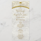Elegant Gold Wedding Programmakaart (Voorkant)