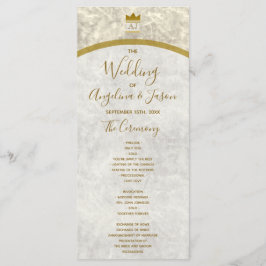 Elegant Gold Wedding Programmakaart