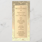 Elegant Gold Wedding Programmakaart (Voorkant)