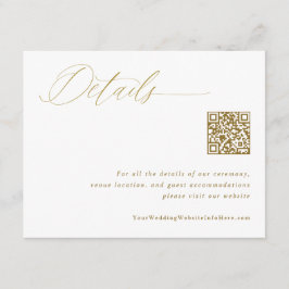 Elegant Gold Wedding - QR-code Informatiekaartje