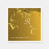 Elegant Gold Wedding Reception Servet (Voorkant)