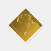 Elegant Gold Wedding Reception Servet (Hoek)