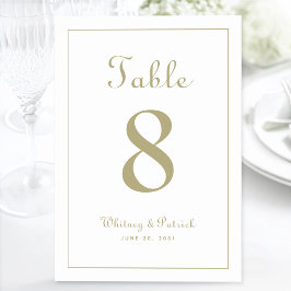 Elegant Gold Wedding Reception Table Formele Dinne Kaart