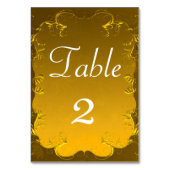 Elegant Gold Wedding Reception Table Kaart (Achterkant)