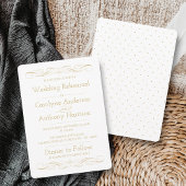 Elegant Gold Wedding Rehearsal Dinner Kaart