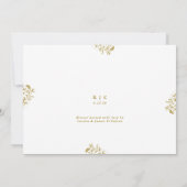 Elegant  Gold Wedding Rehearsal Dinner Kaart (Achterkant)