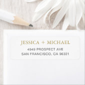 Elegant Gold Wedding Return Address Label (Insitu)