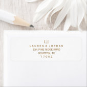 Elegant Gold Wedding Return Address Labels (Insitu)
