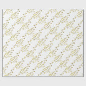 Elegant Gold Wedding Rings Cadeaupapier (Vlak)