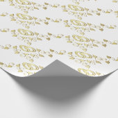 Elegant Gold Wedding Rings Cadeaupapier (Hoek)