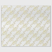 Elegant Gold Wedding Rings op White Satin Cadeaupapier (Vlak)