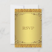 Elegant Gold Wedding RSVP (Voorkant)