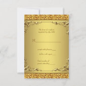 Elegant Gold Wedding RSVP (Achterkant)