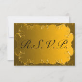 Elegant Gold Wedding RSVP (Voorkant)