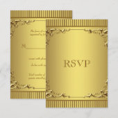 Elegant Gold Wedding RSVP (Voorkant / Achterkant)