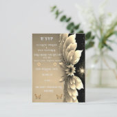 Elegant Gold Wedding RSVP Kaartje (Staand voorkant)