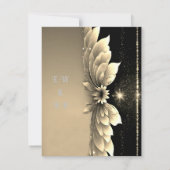 Elegant Gold Wedding RSVP Kaartje (Achterkant)