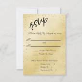 Elegant Gold Wedding RSVP Kaartje (Voorkant)