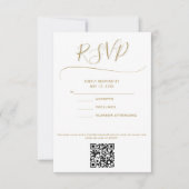 Elegant Gold Wedding RSVP Kaartje (Voorkant)