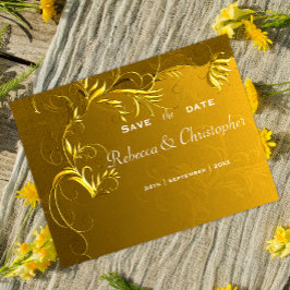 Elegant Gold Wedding Save the Date Aankondigingskaart