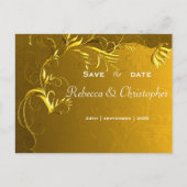 Elegant Gold Wedding Save the Date Aankondigingskaart (Voorkant)