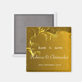 Elegant Gold Wedding Save the Date Magneet (Voorkant / Achterkant)