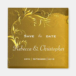 Elegant Gold Wedding Save the Date Magneet