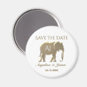 Elegant Gold Wedding Save the Date Magneet (Voorkant / Achterkant)