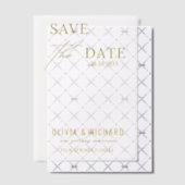Elegant Gold Wedding Save the Date Vellum Uitnodigingen (Offset (Uitnodiging))
