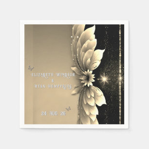 Elegant Gold Wedding Servet