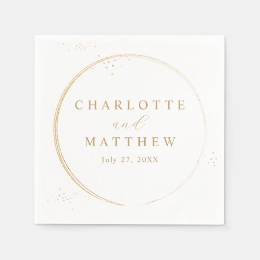 Elegant Gold Wedding Servet (Voorkant)