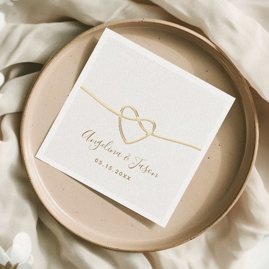 Elegant Gold Wedding Servet