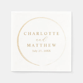 Elegant Gold Wedding Servet