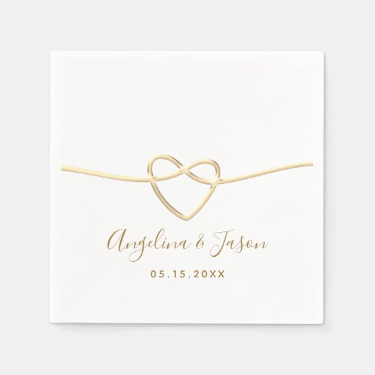 Elegant Gold Wedding Servet (Voorkant)