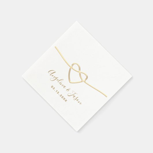 Elegant Gold Wedding Servet (Hoek)