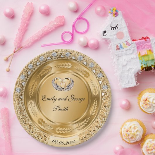 Elegant Gold Wedding Specialized Paper Bord (Feest)